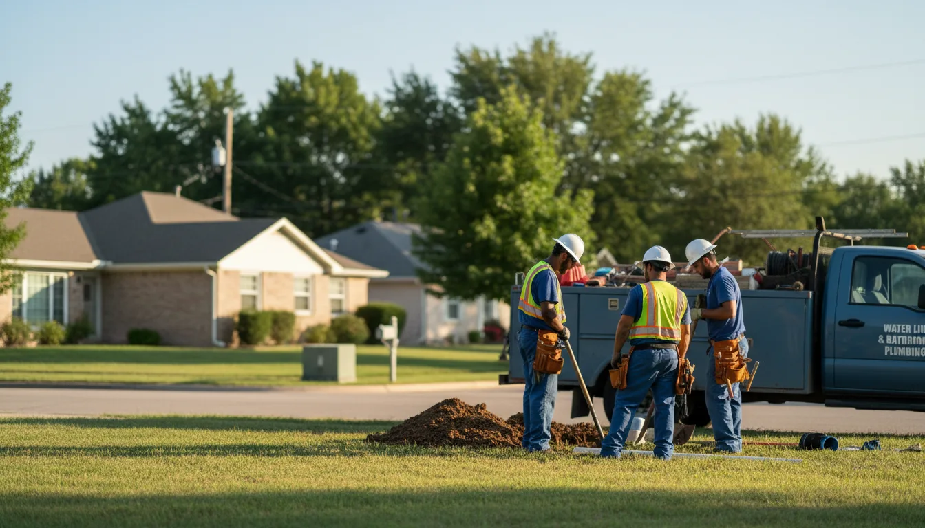 Residential water line and bathroom plumbing service in Monterey, IN